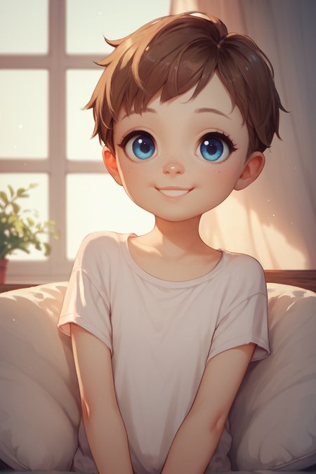 score_9,score_8_up,score_7_up,score_6_up,score_5_up,score_4_up,
1girl, cute, blue eyes, brown hair, very short hair, flat chest, looking at viewer, smiling,
 <lora:Expressive_H:1>
 <lora:age_slider_v4:-1>
 <lora:ShadNewLycoXL:0.6>