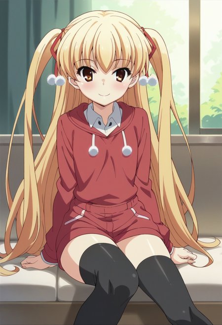 score_9, score_8_up, score_7_up, score_6_up, score_5_up, score_4_up , anime coloring ,BREAK source_anime, anime,
miut, miuhood,  red dress, black thighhighs, ribbon, hair ribbon, <lora:PonyXL MiuT V3:1>
looking at viewer, smile,