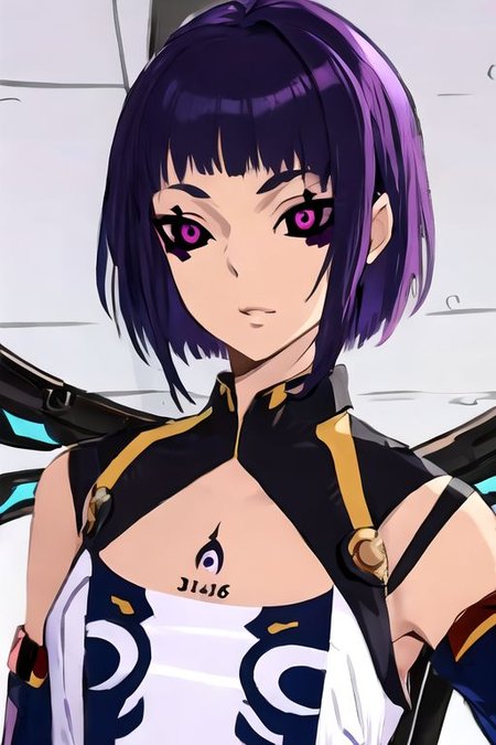 solo, 1girl, solo_focus, (((masterpiece))), ((best quality)), ((ultra-detailed)), ((too many)):16, high resolution, absurdres, highres, ultra-detailed 8k unity wallpaper, 
ghostfreakinvasion,colored sclera,black sclera,purple eyes,dark persona, corruption