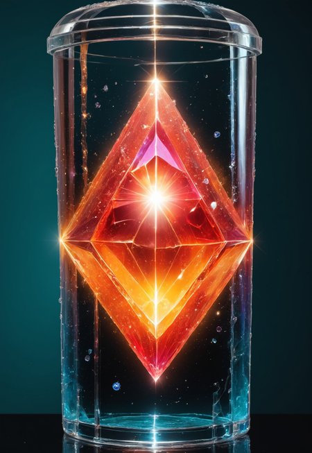 an extremely high quality octane render of a crystallised cybertronic cyberpunk massive polished gemstone made of opal labradorite moldavite petalite specimen,glittering,highly detailed,highly polished,reflective,specular,complimentary colors, photo ,reflections, shimmering, sharp edges, crisp, deep water colors
 <lora:add-detail-xl:1>