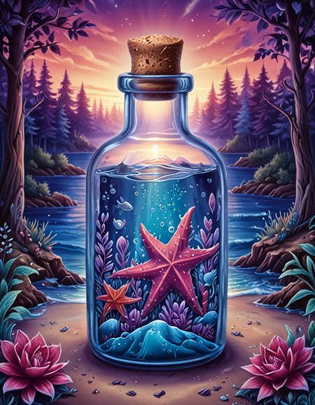 novuschroma06 style message in a bottle   <lora:novuschroma06 style:1>, <lora:sdxl_lightning_8step_lora:1>