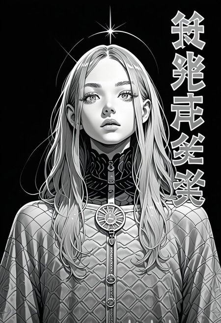 score_9, score_8_up. score_7_up, grayscale, monochrome, manga style manga page black background cover, comic panels, best quality, very aesthetic, speech bubbles