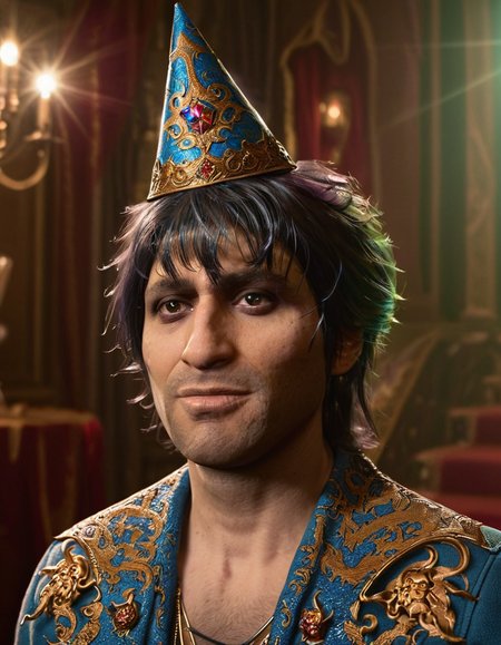 cinematic still gortashlora, man, portrait, party hat, birthday . emotional, harmonious, vignette, 4k epic detailed, shot on kodak, 35mm photo, sharp focus, high budget, cinemascope, moody, epic, gorgeous, film grain, grainy, gortashlora, man, portrait, party hat, birthday, highly detailed, dramatic light, cinematic background, sharp focus, relaxed, elegant, intricate, surreal, perfect composition, beautiful dynamic, thoughtful, focused, attractive, great detail, creative, positive, artistic, new, ideal, radiant, bright, color, fancy, awesome, illuminated, stunning, inspiring