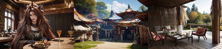 highly insanely detailed, masterpiece, top quality, best quality, highres, 4k, 8k, RAW photo, (very aesthetic, beautiful and aesthetic), 
__lazy-wildcards/subject/env-bg/SavageVerse/prompts__, 
<lora:SavageVillage-10:0.8>, 
(1girl:1.3), 
solo focus, 
($(char-skin-tanned-dark-black-bronze-001):1.1), 
(__lazy-wildcards/char/haircolor__), 
__lazy-wildcards/dataset/background__,âââ