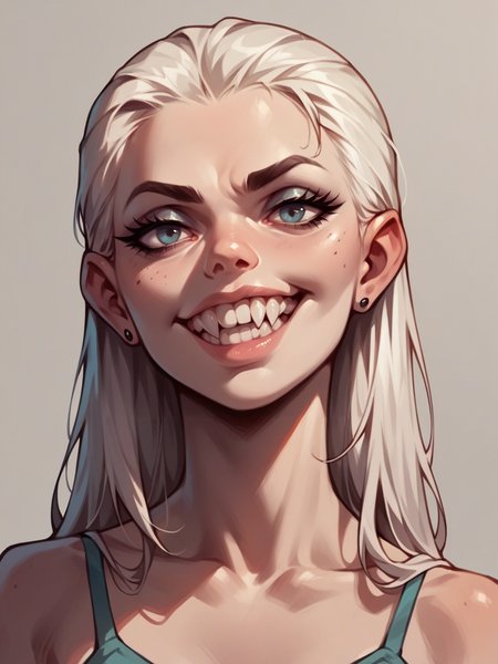 score_9, score_8_up, score_7_up, score_6_up, score_5_up,  <lora:f4ngXLP:0.7> f4ng, teeth, 1girl,