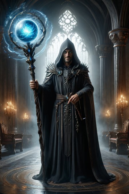 full body length 8k photorealistic  by (((John Howe) and Guweiz) and Mitch Dobrowner) and Marc Davis,   holding a staff, orbstaff <lora:orbstaff:0.60>   <lora:more_art:0.30> <lora:RMSDXL_Enhance:0.45> <lora:RMSDXL_Creative:0.45> <lora:RMSDXL_Photo:0.45> <lora:RMSDXL_Darkness_Cinema:0.45> <lora:clothing_slider:0.00> <lora:great_lighting:1.00> <lora:aesthetic:1.00> <lora:looking_at_viewer:1.00> <lora:photorealistic_portrait_v2:0.25> <lora:attractive_v2:0.10> <lora:extremely_detailed_v2:0.25> <lora:add_detail:0.75> <lora:perfect_eyes:0.25> <lora:perfect_hands:0.50>