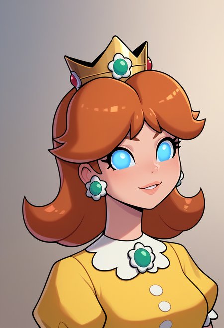 score_9, score_7_up, BREAK   <lora:kannelart-guy-PONYv1:1>, no pupils, 1girl, solo, princess daisy, portrait,