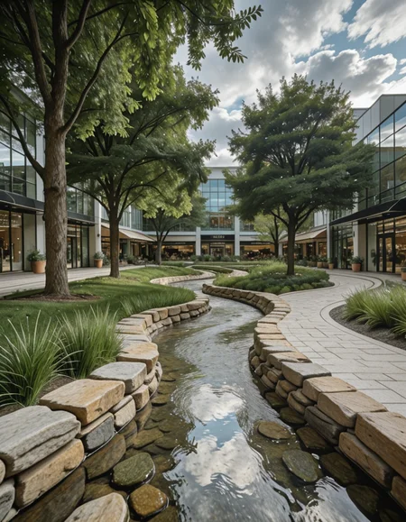 shopping mall courtyard illu