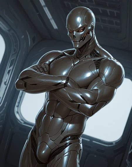 <lora:T_3000_(Terminator)_(Illustrious)_(AD):1> T 3000, muscular, robot, 
((
interior, science fiction, 
dutch angle, dynamic action, male focus, solo, fully armored, villain, sexy male physique, solo, powerful, superiority, back muscular, arms crossed, 
)),
BREAK: very awe, aesthetically pleasing, masterpiece, best quality, amazing quality, very aesthetic, depth of field, absurd details, depth of field, atmospheric rendering, natural shading, soft shading, 
BREAK: lazympos, lazypos (3),