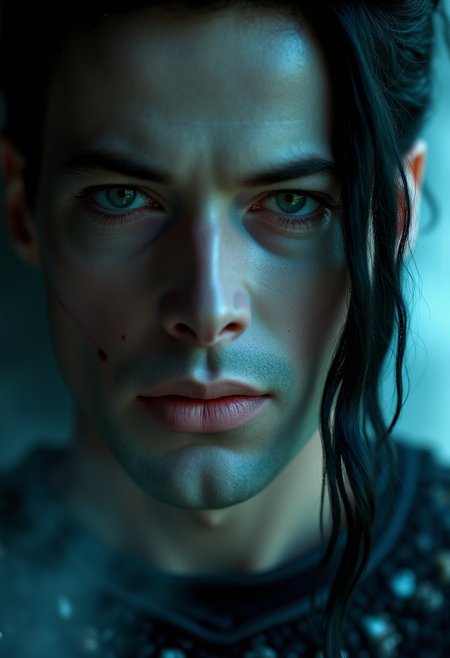 dark fantasy aesthetic. , digital artwork of a futuristic,  , epic.  luminescence, ultra realistic, hyper detailed, soft lighting , (Frank Frazetta), epic scale.
(detailed digital painting, detailed oil painting).

Macro photo of the man's face. ((Ultra-close view, Part of the face behind the scenes)).  dark hair. , Otherworldly atmosphere. (Depth of field), low saturation, detail. mythp0rt, Frank Frazetta. Smoke, fog... 
 .

 An otherworldly atmosphere.
(Depth of field), low saturation,detail. mythp0rt Stylish, charismatic. ,.
masterpiece,   ,KNRm,  
,

Otherworldly atmosphere. aidmamj6.1
(Depth of field), low saturation,detail. mythp0rt, Stylish, charismatic


