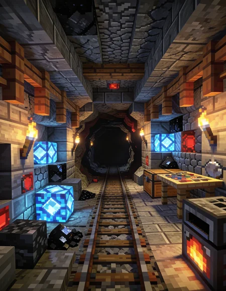 Minecraft mining tunnel