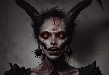 score_9_up, score_8_up, score_7_up, A stunningly realistic and brutal photo of a (terrifying) demon, the demon is arising out of a ouija board, the demon immediately evokes terror and the feeling of unease, looking into her eyes makes you feel like you are dying, ((insanely detailed eyes, scary eyes)), looking at viewer, focused on the demons face, oozing cracked skin, visceral, the demon draws your gaze and you cannot look away, death, evil, the ouija board is ancient and looks as though it has been around since the dawn of time waiting to release the demon, sinister, dark, immensely detailed, ((incredibly textured skin and face, hyper-realistic)), 8k resolution, masterpiece