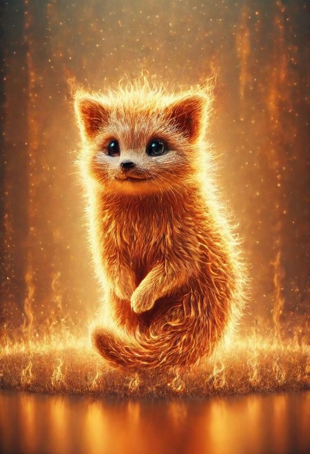 {{best quality}}, {{amazing quality}}, {{very aesthetic}}, best quality, very aesthetic, absurdres, blurry background, , best quality, amazing quality, very aesthetic, absurdres, Rastex, cute, kitten, fiery paws, orange fur
