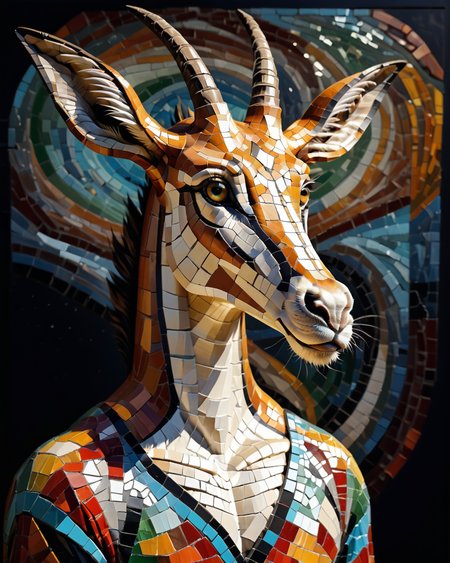 score_9, score_8_up, score_7_up, intricate details, rating_safe,
 <lora:MosaicStyle:1>,
1boy(Mosaic, made from colored stone pieces, 
anthro furry, gazelle, 
full body, looking at the viewer, solo, smiling), black background, 
<lora:ral-chrosc-clr:0.3>, ral-chrosc-clr,
<lora:xl_more_art-full_v1:0.3>,
<lora:add-detail-xl:0.3>