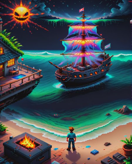 isometric  <lora:IsoPixel_SDXL:1>, a scene of a lcas artstyle (pixel art:0.5) game  <lora:FaeTastic:0.5>    <lora:Lucasarts Artstyle - (Trigger is lcas artstyle):1.2>  <lora:pixel-art-xl:0.4>,  <lora:BadTrip_V1:0.5> b4dtr1p style, concept art. digital artwork, illustrative, painterly, matte painting, highly detailed, trypophobic (trypophobia) <lora:FaeTastic2:0.7> nose mouth teeth skin