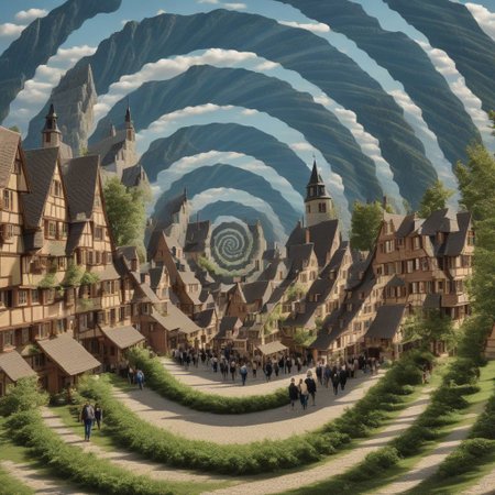 town, (spiral Effect)