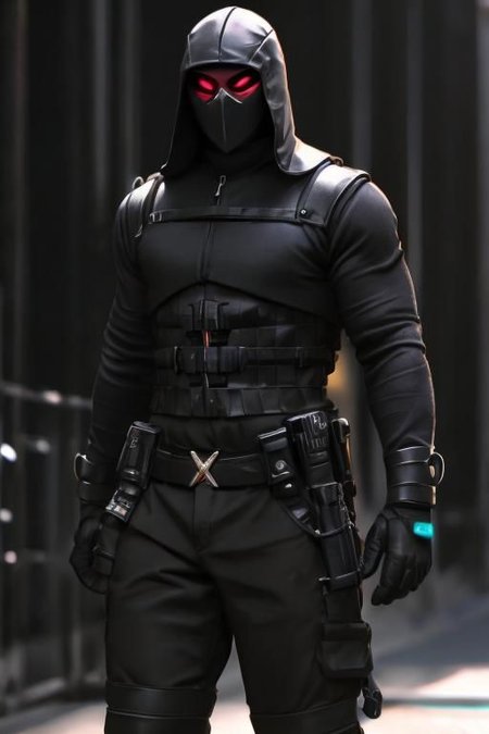 heromkr2023, 8k, uhd, best quality, masterpiece, full body, 1man, dingy masked hero, (((intimidating appearance))), dangerous, (((night))), 5caryma5k