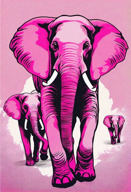 Pink elephants <lora:sdxl_photorealistic_slider_v1:0>