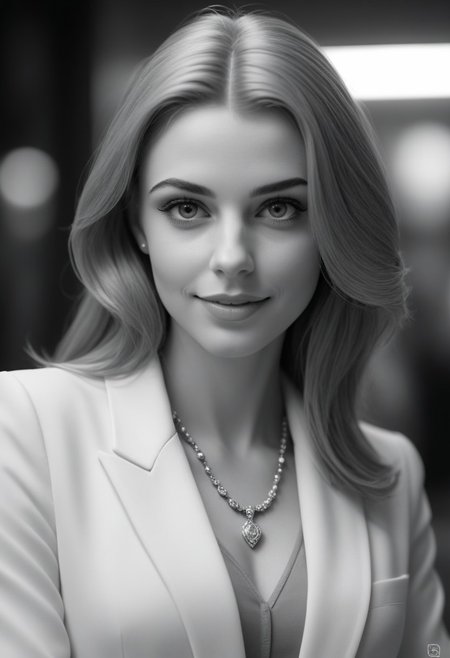 whitemold,3d printed mold,art style,greyscale,monochrome, Masterpiece, close-up portrait, detailed, realistic photo, hot female, gentle smile, 27 years old, Ultra detailed photo, realistic background, realistic high detailed face, anatomic correct bodies, extremely realistic, lots of detail, strong, seductive, dull_natural_skin, hands out of view or hidden, background window city by night, fully dressed, jewelry , beautiful make-up.