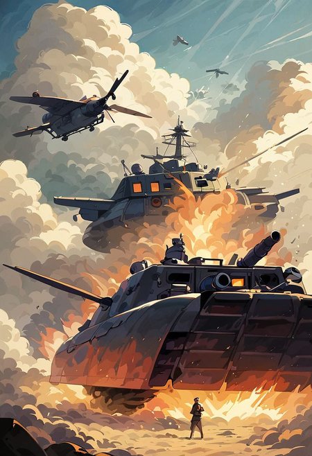 score_9, score_8_up,score_7_up, score_6_up, score_5_up, score_4_up,score_9, score_8_up, score_7_up. Expressiveh,
cinematic film still of  <lora:Battlefield ww1 style:1>
a large fireball is being blown by a large Airship flying in sky battlefield ww1 style,sky,cloud,military,no humans,fire,smoke,rain,aircraft,military vehicle,explosion,vehicle focus,spacecraft , war, war zone, battle, warrior, soldier, dark themed, cinematic, film look, world war 1, first world war, ww1, military, dramatic light, shallow depth of field, vignette, highly detailed, high budget, bokeh, cinemascope, moody, epic, gorgeous, film grain, grainy
wpman, soldier, small breasts, cleavage, narrow waist, wide hips, skinny, curvy, petite, female focus