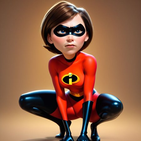 score_9, score_8_up, score_7_up, score_6_up, score_5_up, score_4_up, rating_questionable, 1girl, Hel_en, crouching, superhero, eye mask