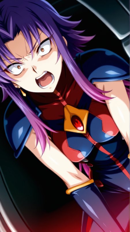 source_anime, genral, best quality, masterpiece, 1girl,  <lora:Clavier_Argo_ill_v1.0:1> clavier_argo\(srw\),brown eyes, purple hair,parted bangs, sidelocks,gradient hair,long hair, earrings, jewelry, sanpaku, angry, crazy eyes , shouting, v-shaped eyebrows,tsurime, pilot suit, shoulder pads, cockpit, dynamic pose, dutch angle,