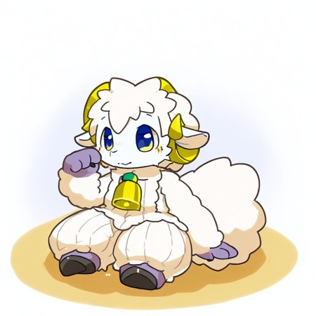 furry, anthro, cute, kemono, male focus, solo, sheep, score_9, score_8_up, male, full body, digital art, highly detailed, lv1rubyi, zPDXL2, zPDXL, zPDXLpg,  bad_prompt_version2, pure white fur, pure white body