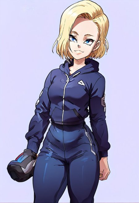 score_9, score_8_up, score_7_up, detailed face,(perfect face), Expressiveh, RealCartoon3D_STYLE_ownwaifu, (cute nose), takeda hiromitsu style, rating:questionable,  (Young woman with face hidden by skintight hoodie), Bright blue skintight hoodie, Athletic shoes and pants, Playful and confident stance,  Sports field in the background, nsfw, naughty smile, (midriff),  slanted bobcut, blonde hair, blue eyes,