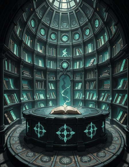 Buried deep within the necromancerâs fortress lies the Library of the Forgotten, an ancient, labyrinthine archive where no living hands have ever turned a page. The immense chamber stretches endlessly into the darkness, its towering bookshelves carved from obsidian and bone, spiraling upwards into unseen heights. The very air hums with an eerie resonance, filled with the whispers of knowledge long abandoned by the mortal world.
The shelves are packed with tomes bound in withered flesh, their covers etched with shifting runes that glow faintly with unholy light. Some books seem to breathe, their spines expanding and contracting like living creatures, while others are locked with chains of rusted iron, sealed by ancient curses too dangerous to be unleashed. Scrolls, brittle with age yet untouched by time, hover in the air, slowly unraveling and reforming, as if reading themselves in a silent, endless cycle.
At the heart of the library stands a massive circular desk, hewn from black stone and inlaid with veins of glowing green energy. Upon its surface, quills made from skeletal fingers hover above open grimoires, tirelessly transcribing forbidden knowledge in ink that shimmers like liquid shadow. Dust does not settle hereâonly the weight of forgotten secrets, pressing down like an invisible hand upon any who dare enter.
Above, the ceiling is a vast cosmic void, an endless expanse of swirling darkness where distant, malevolent stars flicker in unnatural constellations. Occasionally, something moves between the stars, a shape vast and unknowable, watching the library in silence.
In the farthest reaches of the chamber, towering stone monoliths stand, inscribed with ever-shifting text in a thousand dead languages. Some glow faintly, others pulse like beating hearts, their inscriptions rearranging as if whispering among themselves. The floor between them is covered in intricate ritual circles, their markings pulsating with a faint, necrotic glow, hinting at the presence of knowledge too terrible to be contained within mere books.
No footsteps ever disturb the silence, no voices break the eternal stillnessâonly the endless rustling of pages turning on their own, the quiet scraping of phantom quills, and the occasional, distant sound of something shifting among the shelves.
This is not a place of learning.
It is a tomb of knowledge, a repository of secrets too dangerous to be spoken, where books are not just readâthey watch, listen, and remember.
Style & Mood :
- Dark fantasy, gothic horror, necromantic aesthetics
- Cinematic, highly detailed, eerie lighting
- Infernal atmosphere, filled with shadows, glowing runes, and whispering books
- Inspired by the works of ZdzisÅaw BeksiÅski, H.R. Giger, and dark medieval occultism 
<lora:SDXLFaeTastic2400:0.4> <lora:extremely_detailed:0.4> extremely detailed,necromancer l1br4ry, <lora:necromancer_l1br4ry-i:1>, Masterpiece,best quality,hi res,8k,hi res,8k,award winning,(sharp focus, intricate, highly detailed),
