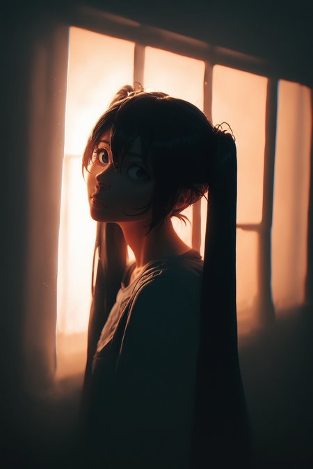 score_9, score_8_up, score_7_up, score_6_up, score_5_up, score_4_up, 1 girl, Hatsune Miku, cute face, 43stl1ght1ng, low light, dramatic lighting, darkness, window lighting, eye lighting, water, black background, <lora:43stl1ght1ngXLP2:0.6>