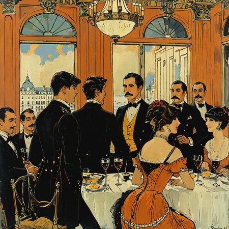 Painting of a party at the Ritz <lora:tbh116-sdxl:1> style of George Barbier