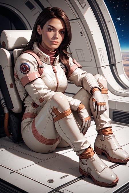 score_9, score_8_up, score_7_up, score_6_up
<lora:MEAshley:0.8>
MEAshley, 1girl, brown hair, brown eyes, long hair, looking at viewer, spacesuit, space, sitting, full body