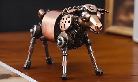 <lora:vintagemechcd_xl-000012:0.8>,a simple-structured sheep made of vintagemechcd_xl standing on wooden table,desktop ornament,detailed,hi-res photo,bronze theme,chinese zodiac,no humans,close-up,microspur,indoors,living room,simple background, emotional,harmonious,high budget,moody,epic,gorgeous,perfect lighting,realistic,photorealistic,photographic,photo (medium),real,moody lighting,volumetric lighting,reality ray tracing,8K,HDR,UHD,masterpiece,best quality,highly detailed,high resolution,finely detail,extremely detailed,ultra detailed,wallpaper