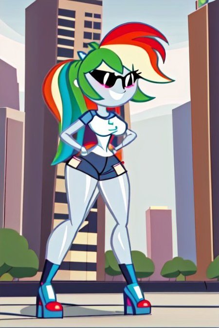 Rainbow Dash Giantess inflatable phonescreenrecording