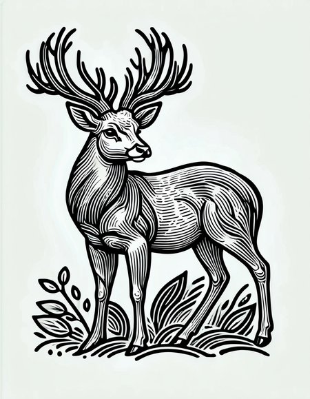 lineartlora, deer