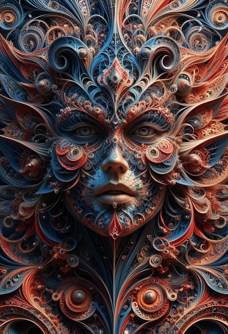 photo of a paisley pattern, boteh, paisley, navy blue, madder red, almond, entwined paislies, official art, aesthetic, dynamic angle, hyper detailed, order and chaos, dark colors, (extremely detailed, intricate details, masterpiece, best quality, 8k wallpaper:1.4), dramatic lighting, (dark blue and madder red palette:1.2), twisting paisley