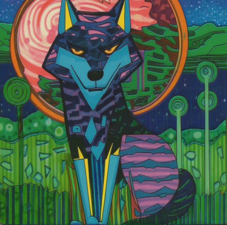 symboliscope wolf in garden<lora:symboliscope:1>