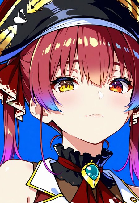 portrait of Houshou Marine, vibrant colour, masterpiece, amazing quality, HD32K