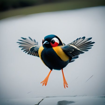 score_9, score_8_up, score_7_up, pikaole no humans, bird focus, (Great Tit:1.05), feathers, full body solo blurry background, cute rating_safe, source_furry, (dynamic pose:0.5), pikaole, source_photorealistic