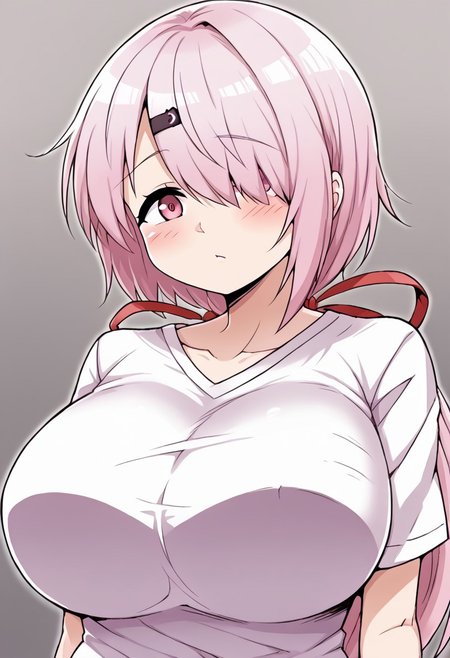 source_anime, sy1, pink eyes, purple eyes, pink hair, white hair, hair between eyes, hair over one eye, long hair, ponytail, low ponytail, hairclip, hair ornament, ribbon, red ribbon, hair ribbon,<lora:ShiinaYuikaXLv2-17:1>, Uncensored ,Unedited ,,, ,,, ,,,, , ,,,, ,,, ,,, ,, ,, ,, , , ,,huge breasts ,,,