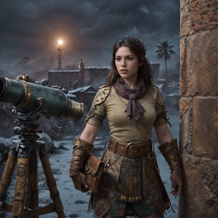 RAW photo, (masterpiece:1.3), subsurface scattering, heavy shadow, (high quality:1.4), (intricate, high detail:1.2), professional photography, HDR, High Dynamic Range, realistic, ultra realistic, photorealistic, high resolution, film photography, ambient lighting, atmospheric effects, <lora:detail_slider_v4:2>, OverallDetail, epic medieval fantasy, a wizard wearing an intricate dress, holding a holy symbol with warm blonde short hair, tiara, fanhe, <lora:FantasyHeaddress:0.6>, leaf-shaped pendant, leather bracelet,  belt, at sundown, <lora:zoom_slider_v1:-1.5>,  <lora:cleavage:-1>, in the style of Angus McBride, epiCPhoto