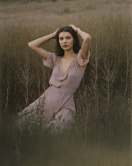 female , (nsfw:0.1) , brown, by Andrei Tarkovsky, olive, moderate purplish pink, French pink