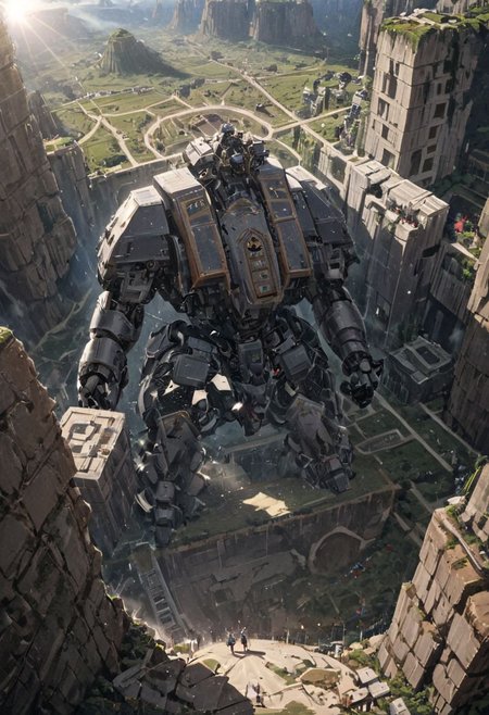 (Huge  mecha robots WITH NION totem carry huge stone blocks:1.5), 
(Ancient megalithic civilization, Azka Lines, on Easter Island:1.1), (The colonial city of the future, in the mist-filled Grand Canyon, on an unknown Earth-like planet, 2 moon on sky, Spaceship flight connects colonies, waterfulls:1), (Machu Picchu, a mountain settlement, incredibly spectacular:1),  (avant-garde, future, reality, science fiction, photorealistic), White limestone with black granite, fountain, waterfall, landmark, square, path, narrow street, (Large Files, Ultra Realistic, 8K, 16k, FHD, HD, VFX, Perfect, Photography, composition, Architecture Sales Photography, Architecture Competition, Ultra High Resolution, Cinematography, High Resolution Image:1), (dramatic lighting, direct sunlight, ray tracing, clear shadow:1), (real landscape:1), (blurred background:1.0), (urban background, more_details) ,
extremely detailed, industrialbuilding, drdnght machine, spstation, mayamaze, caveruinsAerial