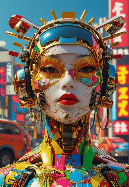 japanese dystopia, minimal futurism, front view,  perfectly focused,hyper detailed,intricate,poster,artstation,David LaChapelle,Peter Max,Claes Oldenburg<lora:add-detail-xl:1>  <lora:MJ52:0.5> <lora:sli-v1:1> <lora:- SDXL - creepy_n_freaks_V1.0:0.6>