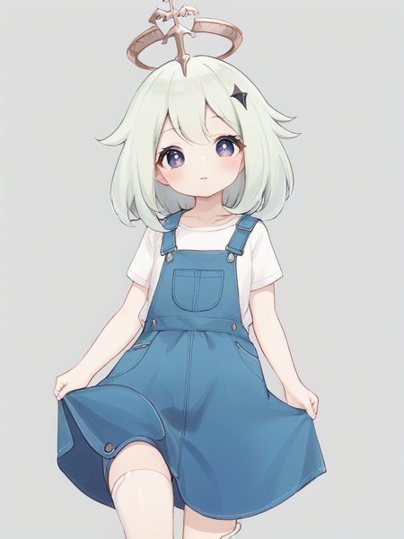 <lora:æ´¾èxl-000006:1.2>,paimeng girl,overall skirt,