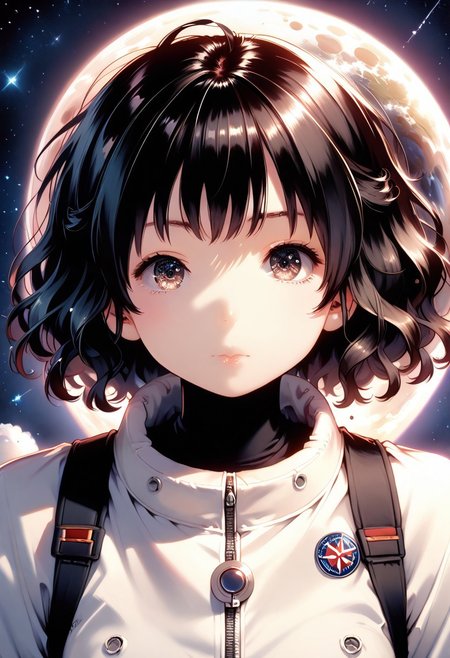 score_9, score_8_up, score_7_up, 1girl,TsubakiJP, (masterpiece), (best quality), (ultra detailed),(disheveled hair),(illustration), female astronaut j0rd7nj0n3s  in space, beautiful face, realistic photo, (portrait), [smoke], [haze], natural lighting, shallow depth of field, photographed on a Canon EOS-1D X Mark III, 50mm lens, F/2.8, (intricately detailed, hyperdetailed), ((RAW color)), sharp focus, HDR, 4k resolution, Cinematic film