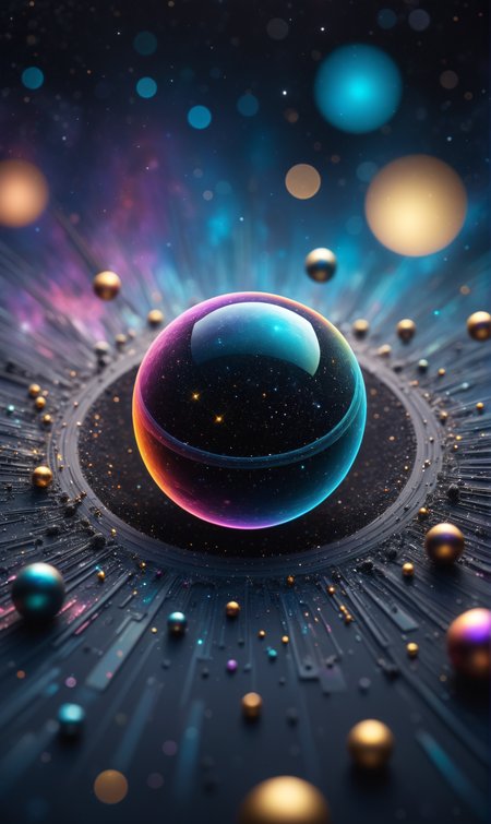 Ultra detailed microscopic  level image of a black colourful cosmic structure , intricate, entropy, gravitational pull, space dust, (( dist)), visually delightful, ((deep bokeh)), dreamy, cosmic abstract background, <lora:xl_more_art-full_v1:0.3>