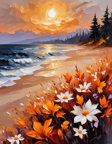 novuschroma25 style impasto Black Star, Bright Dawn  <lora:novuschroma25 style_light:1>, <lora:sdxl_lightning_8step_lora:1>