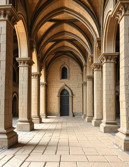 historical courtyard illu