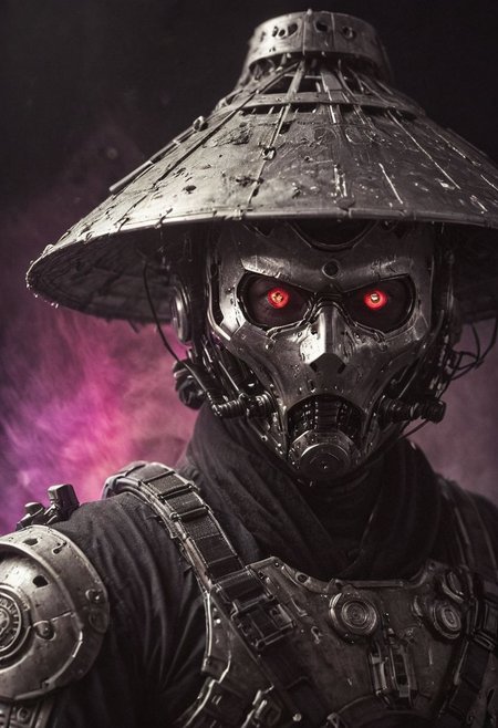 closeup portrait photo of an angry Cyborg Samurai, macro, a captivating vibrant dark capturing the essence of a cyborg Bedouin sorcerer in fight stance, defying expectations by conjuring a whimsical robot 'freak' from an oversized sedge hat. ethereal, smoky backdrop. throwing a translucent red/tanslucent purple/black, weapon, katana, holding katana, atmospheric haze, Film grain, cinematic film still, shallow depth of field, highly detailed, high budget, cinemascope, moody, epic, OverallDetail, gorgeous, 2000s vintage RAW photo, photorealistic, candid camera, color graded cinematic, eye catchlights, atmospheric lighting, skin pores, imperfections, natural, shallow dof,
Behind him, the stars shimmer with distant promise, casting their ethereal light upon the scene. In this moment of solitude and reflection, the astronaut embodies the resilience of the human spirit, poised on the threshold of the unknown, grappling with the weight of what might have been.
In the depths of this nocturnal tableau lies the promise of exploration and discovery, where the spirit of the astronaut converges with the boundless possibilities of the cosmos. Though Earthbound for now, his spirit remains untethered, reaching out towards the distant stars with an unyielding resolve to explore, to discover, and to soar beyond the limits of imagination.